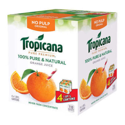 TROPICANA ORANGE JUICE – 4/1.89 LTR